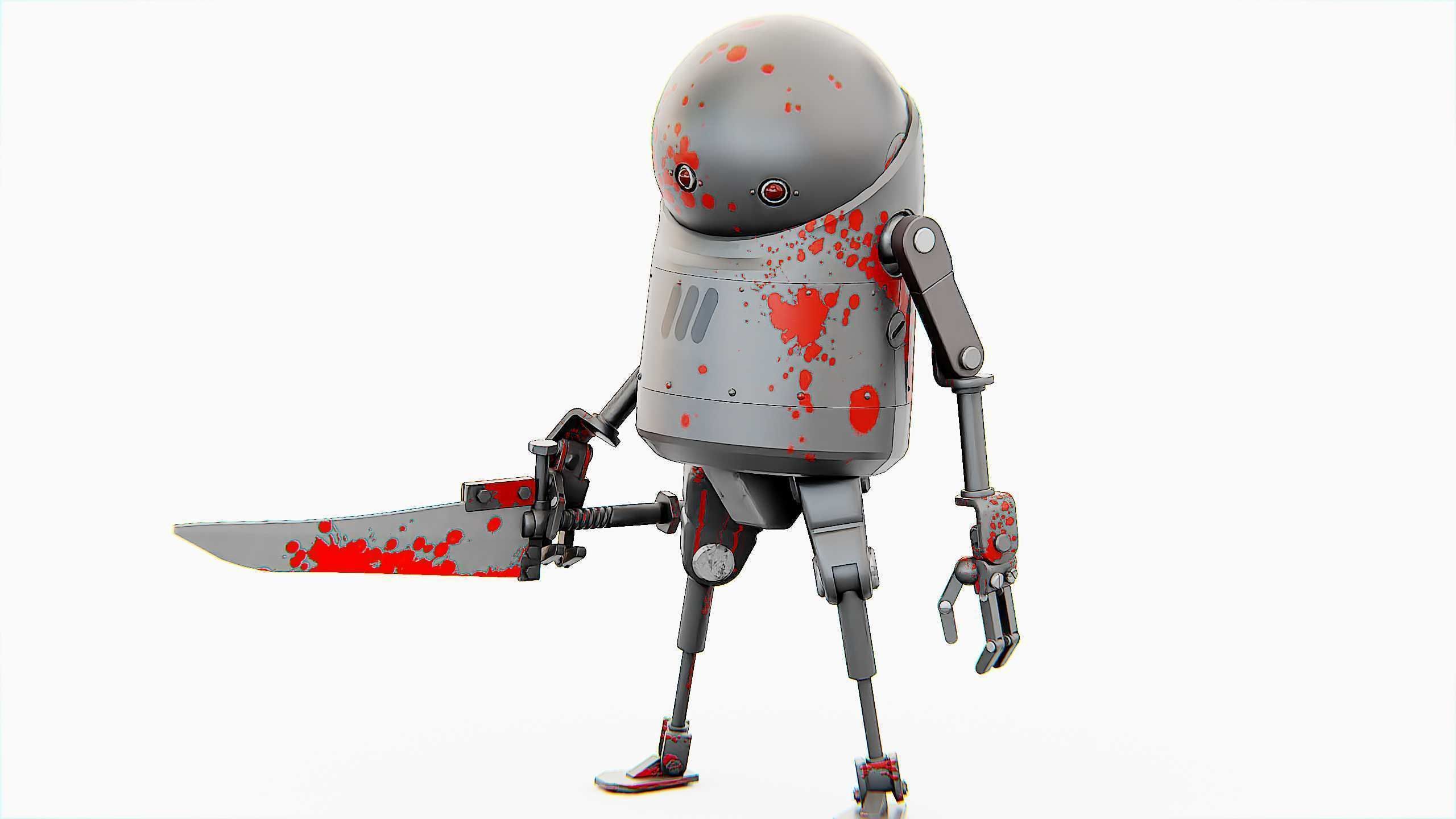 TOON KILLER BOT Rigged for Unreal Engine - Unity - MIXAMO  3D model_19