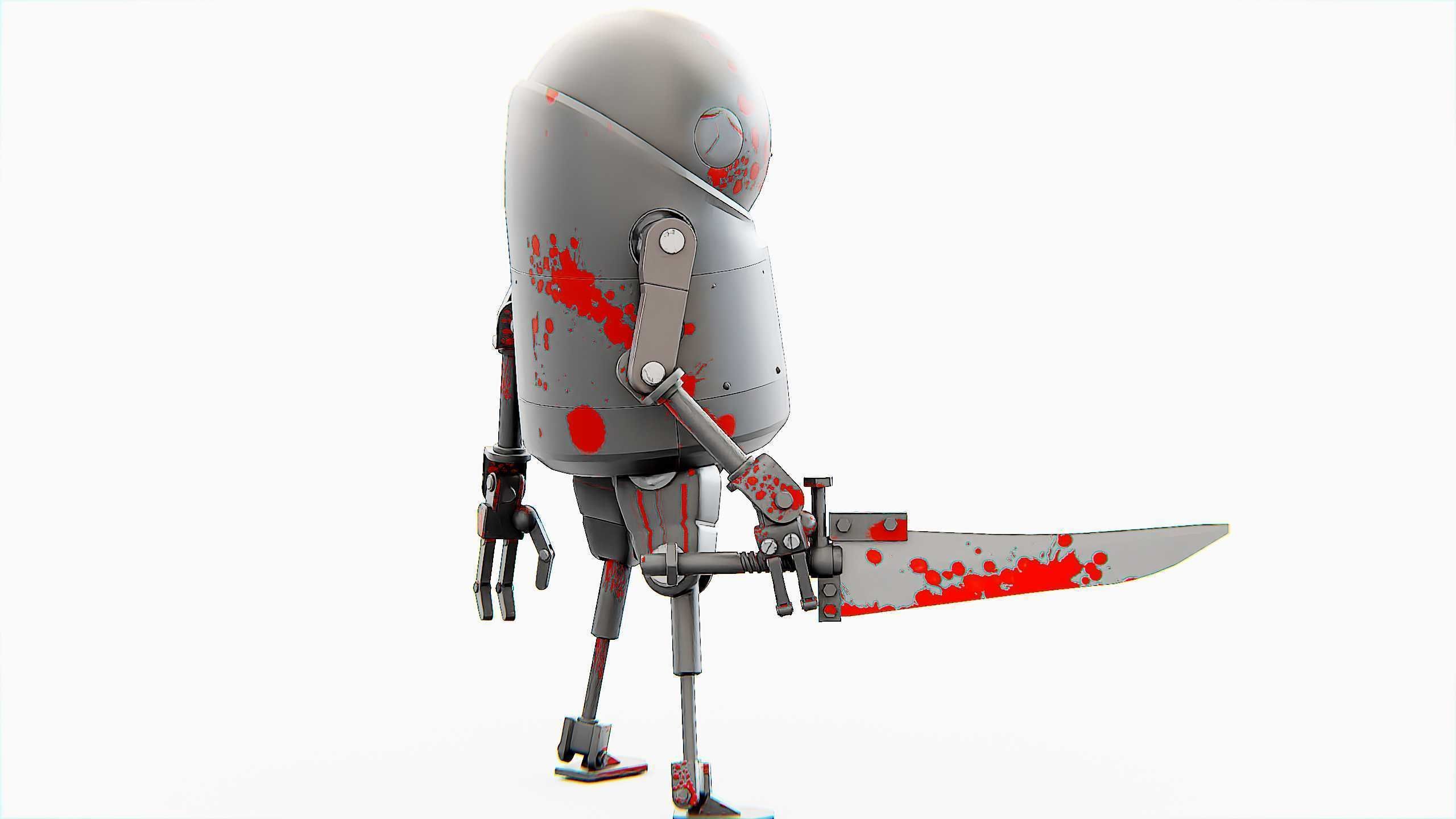 TOON KILLER BOT Rigged for Unreal Engine - Unity - MIXAMO  3D model_6