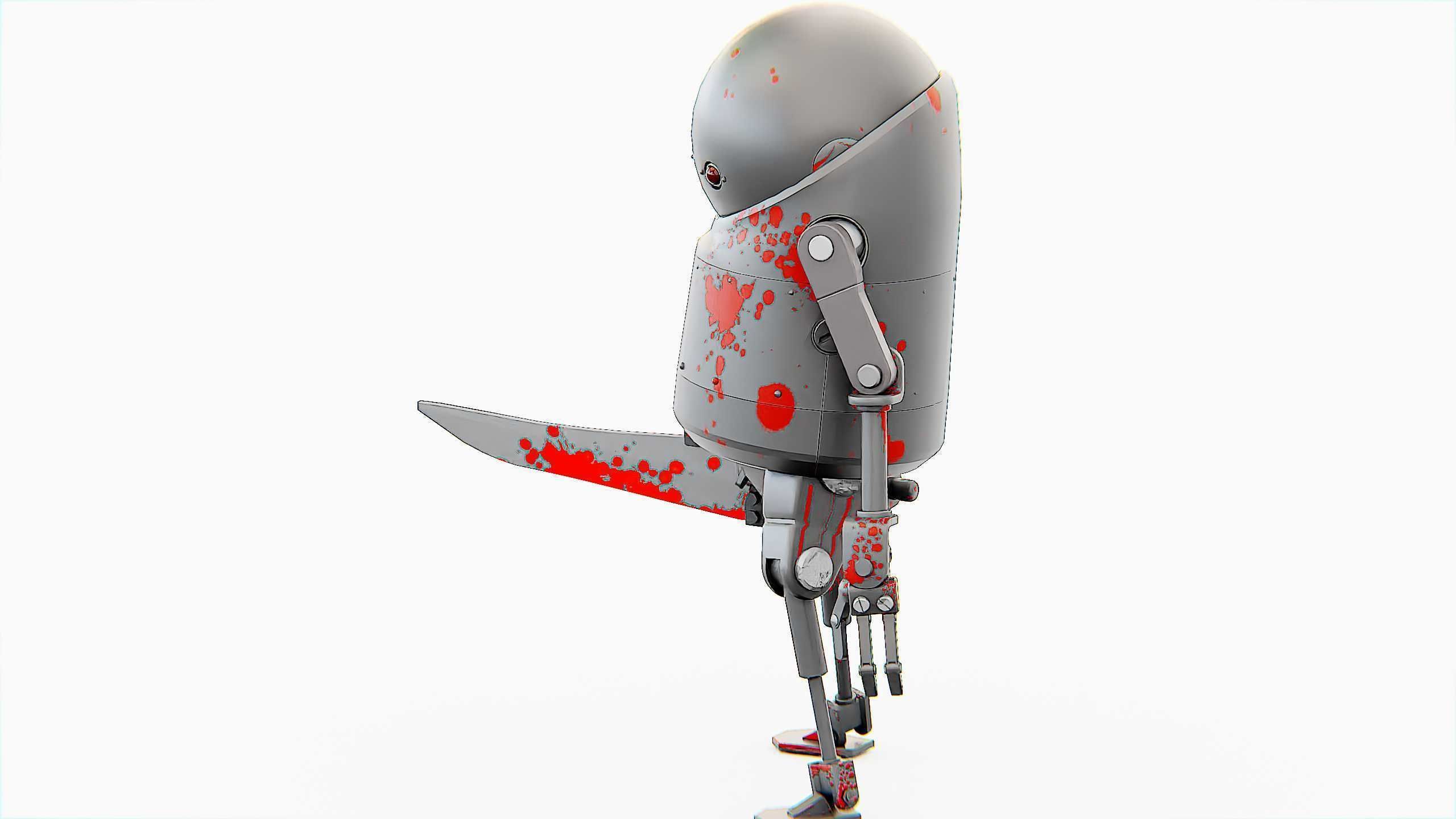 TOON KILLER BOT Rigged for Unreal Engine - Unity - MIXAMO  3D model_15