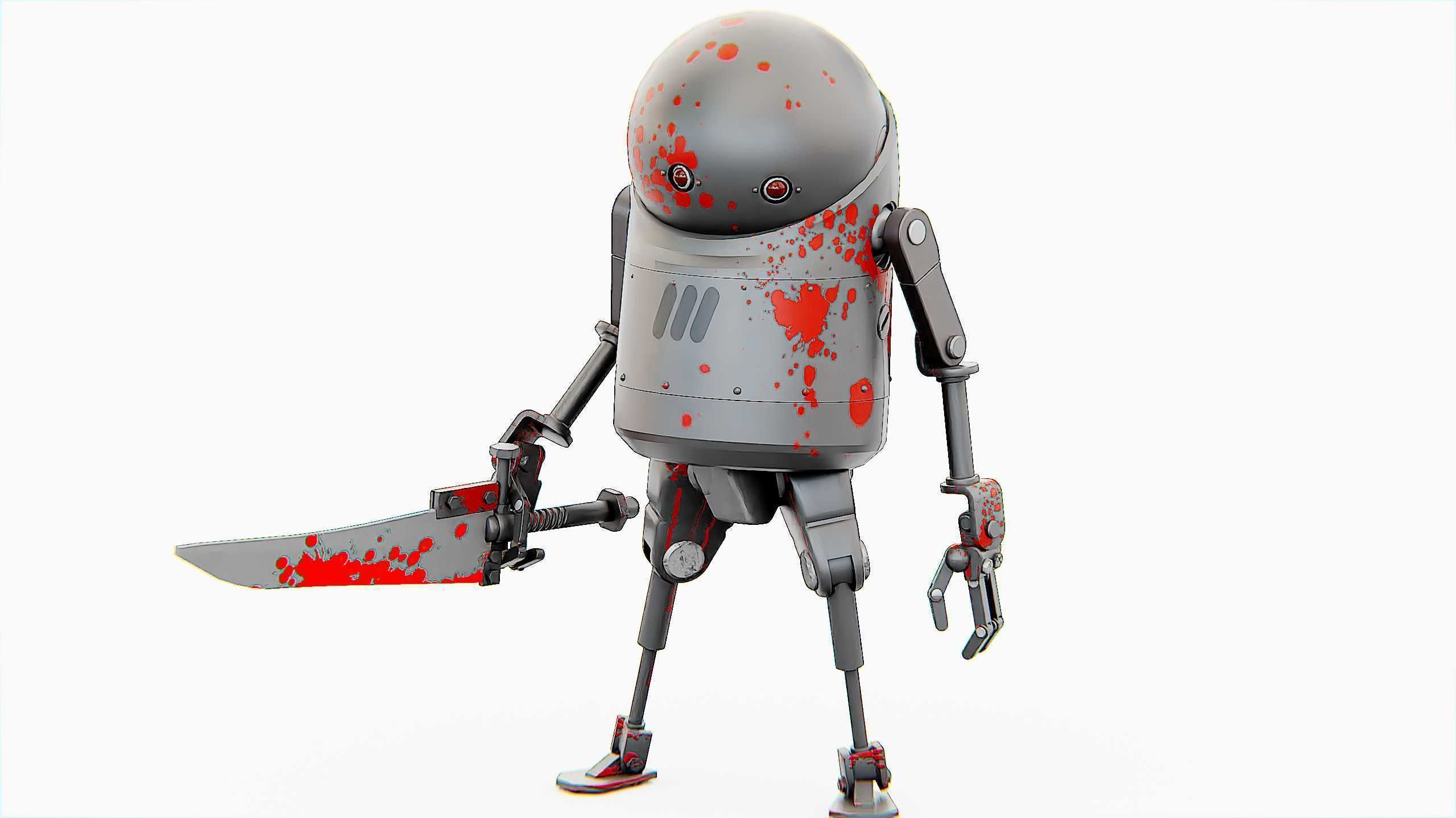 TOON KILLER BOT Rigged for Unreal Engine - Unity - MIXAMO  3D model_20