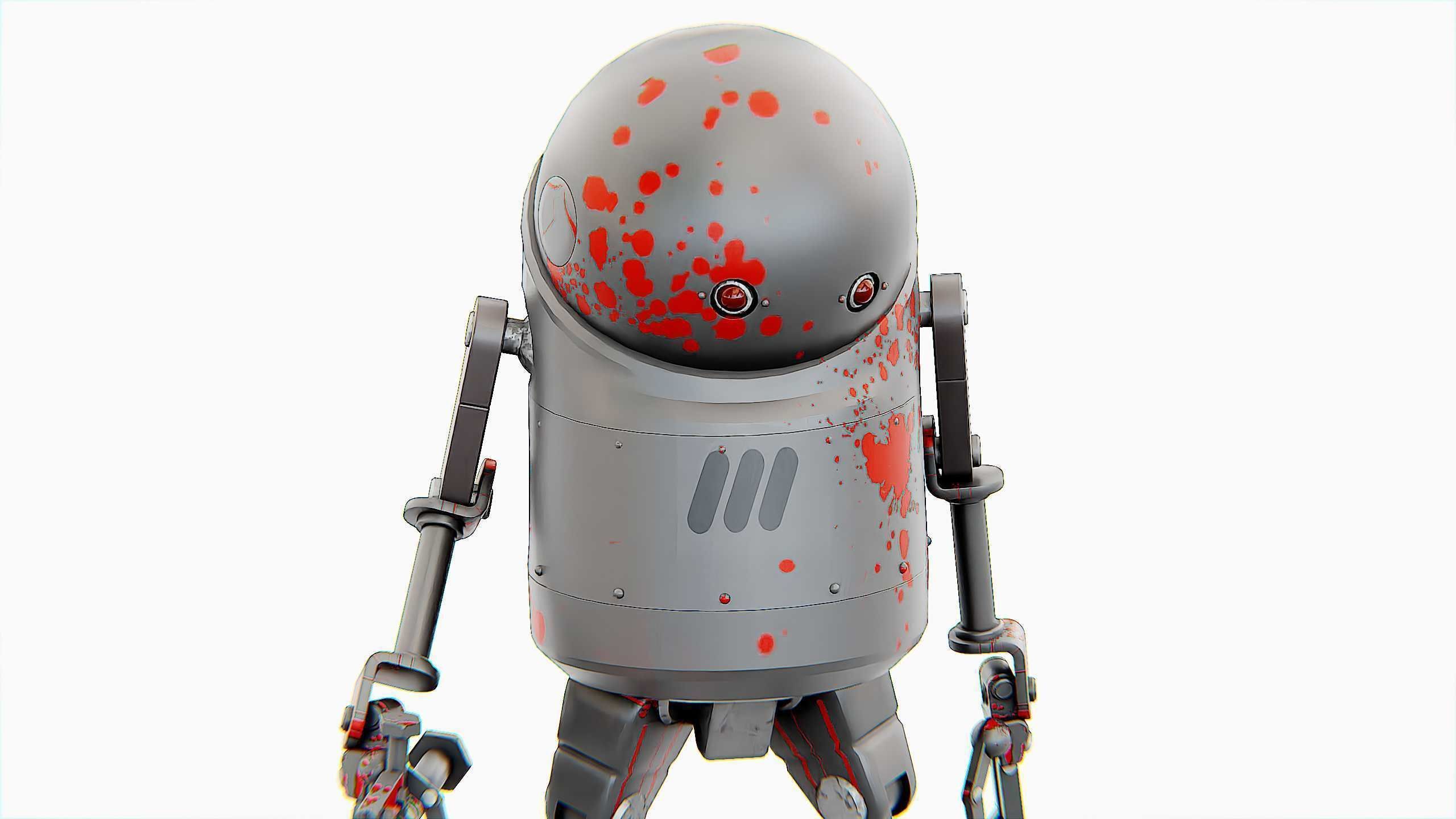 TOON KILLER BOT Rigged for Unreal Engine - Unity - MIXAMO  3D model_21