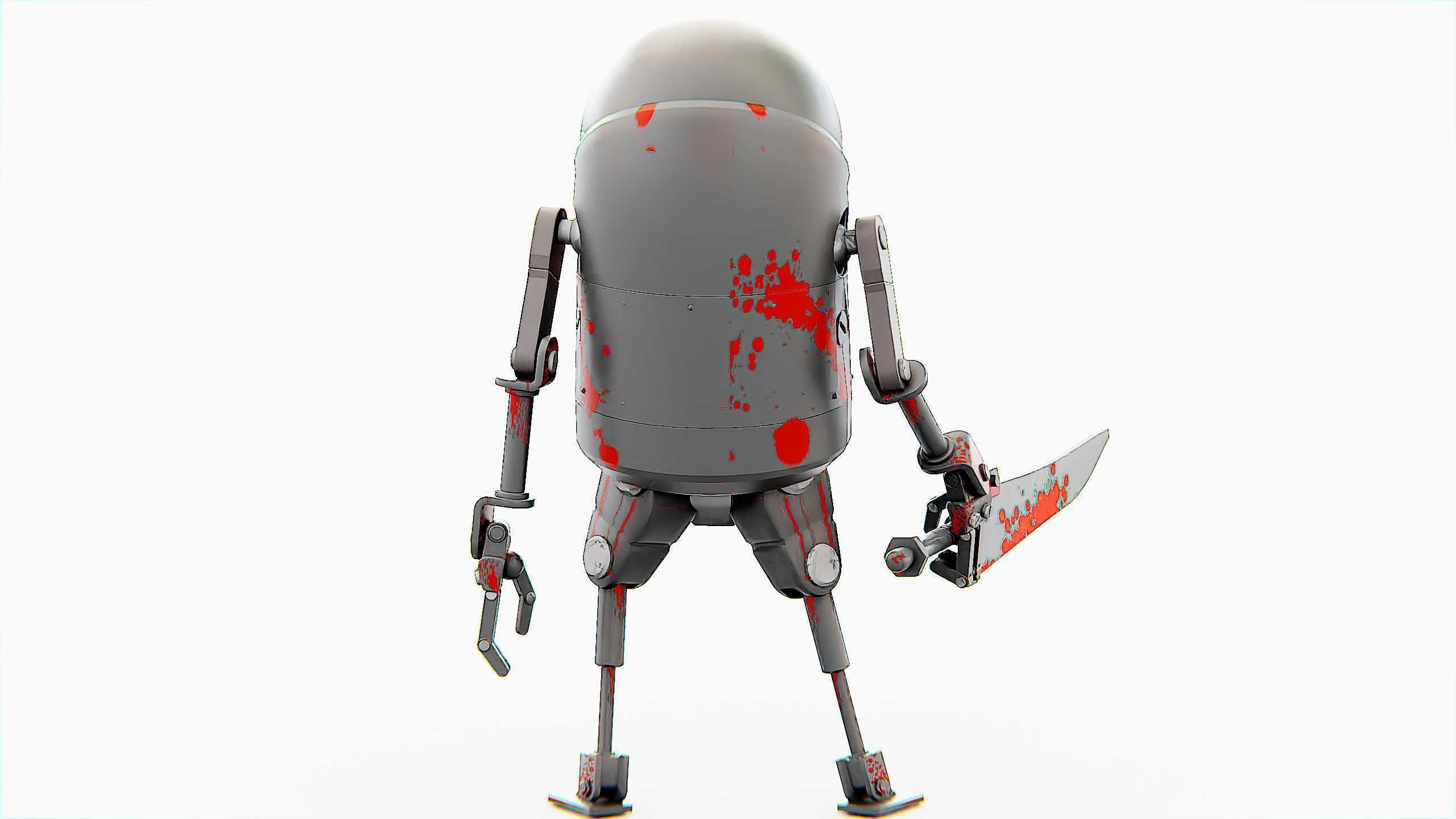 TOON KILLER BOT Rigged for Unreal Engine - Unity - MIXAMO  3D model_10