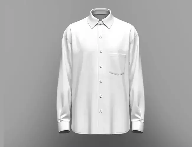 Mens Oversized Shirt 3d Model