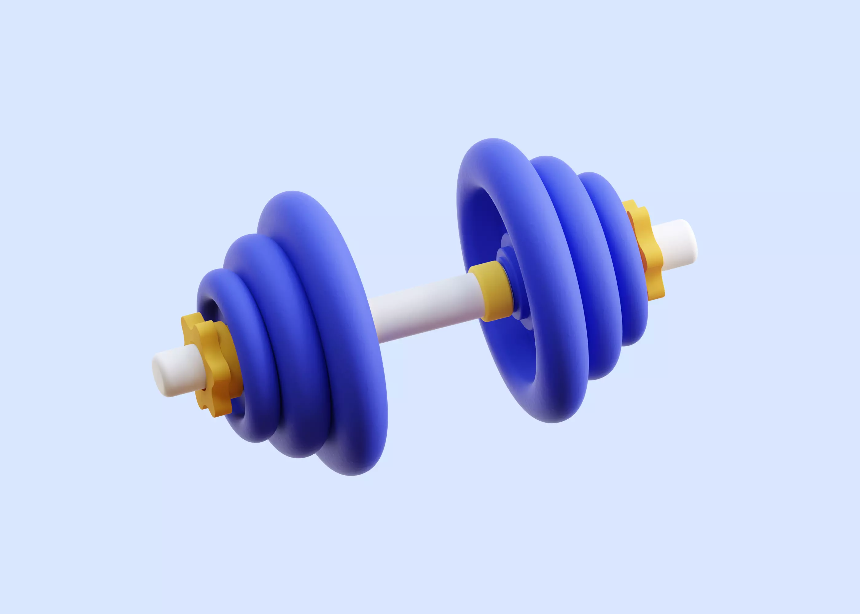 Dumbell Gym Illustration Low-poly 3D model
