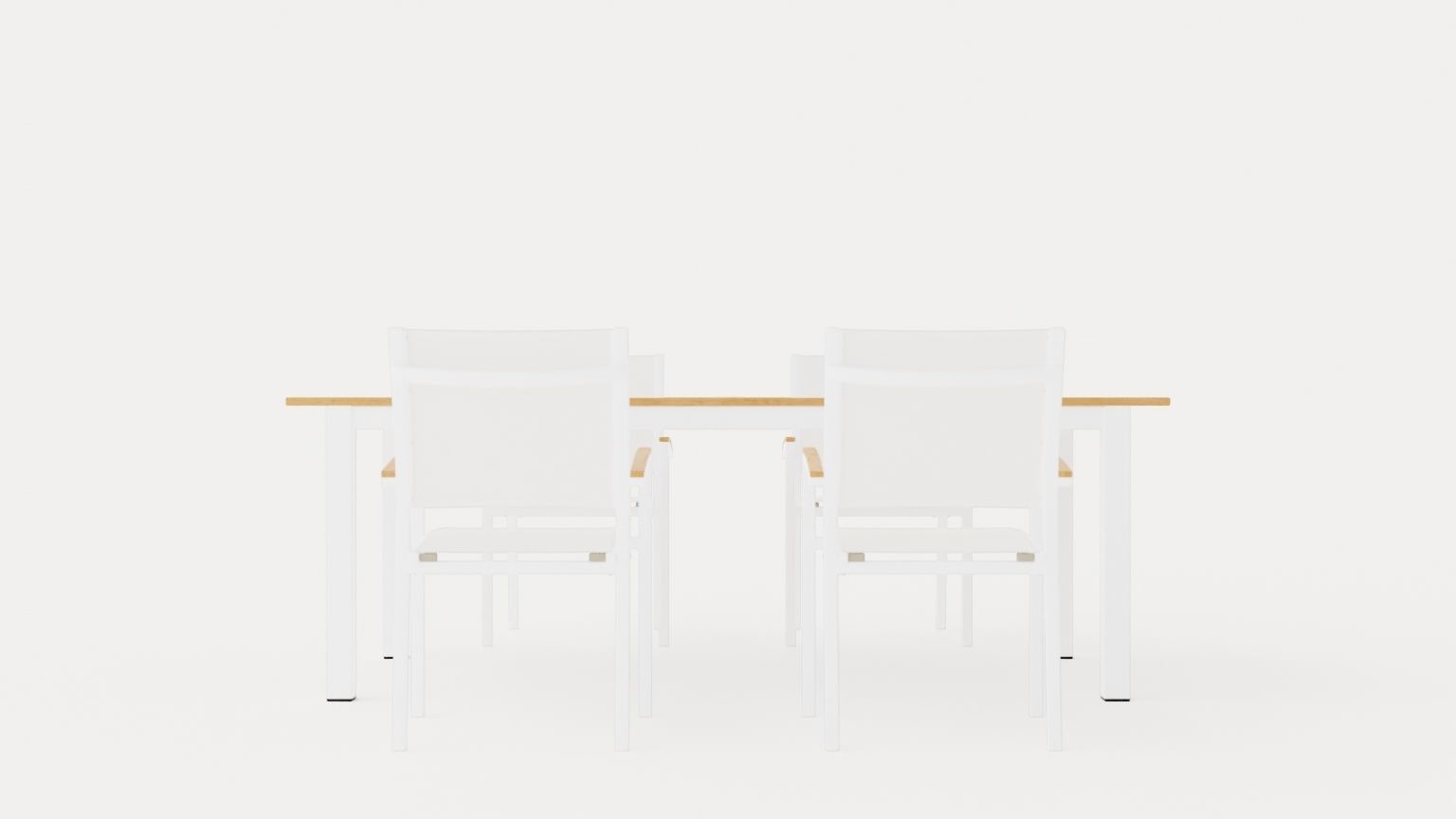 Twin dining set Low-poly 3D model_2