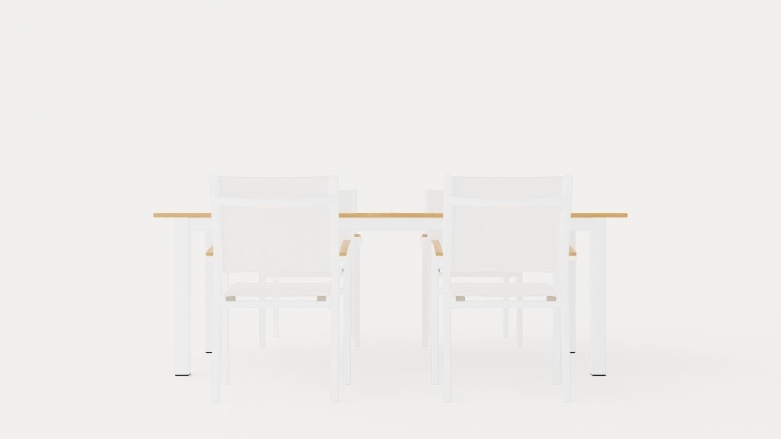 Twin dining set Low-poly 3D model_4