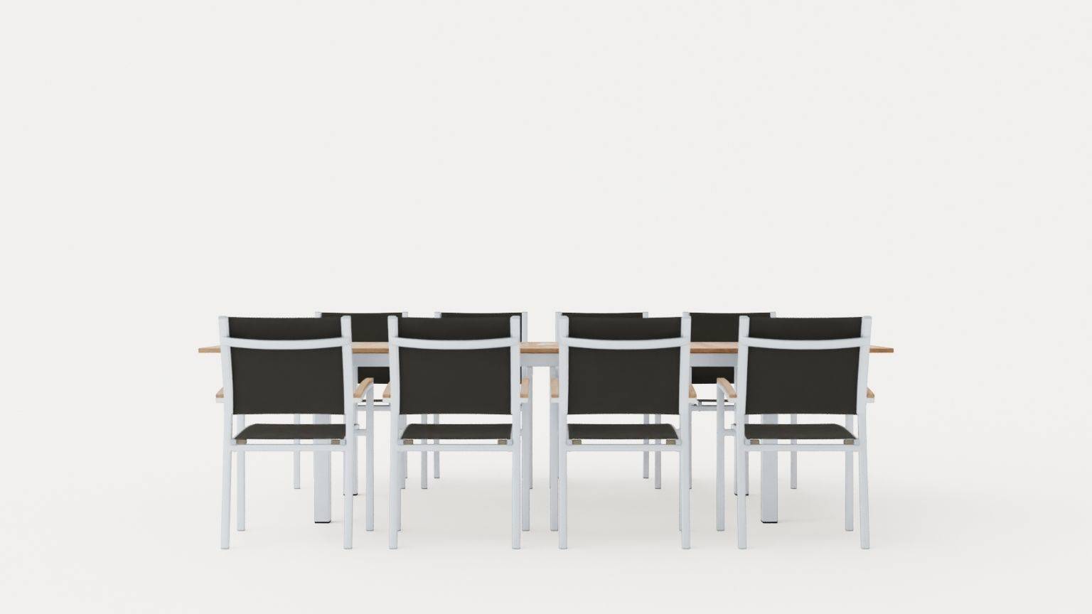 Twin dining set Low-poly 3D model_2