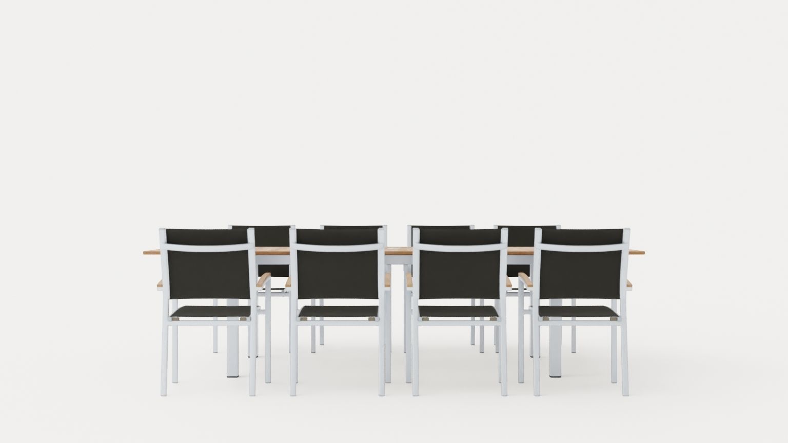 Twin dining set Low-poly 3D model_4