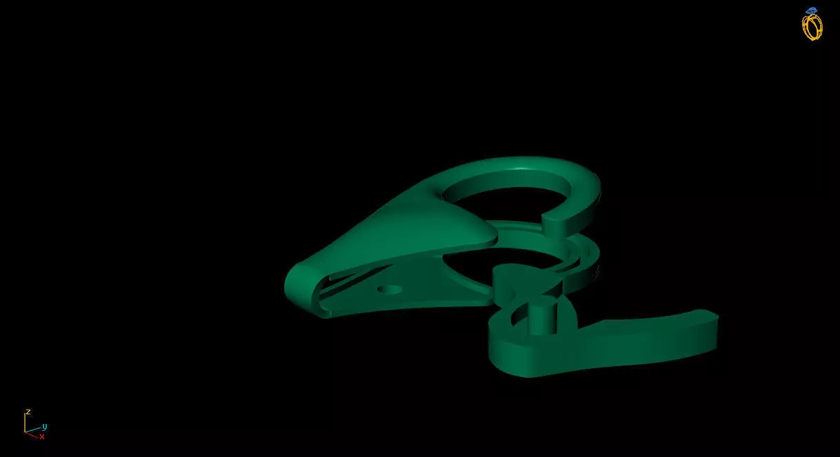 Exquisite Cain Lock Intricately Crafted 3D Jewelry Design 3D print model_0