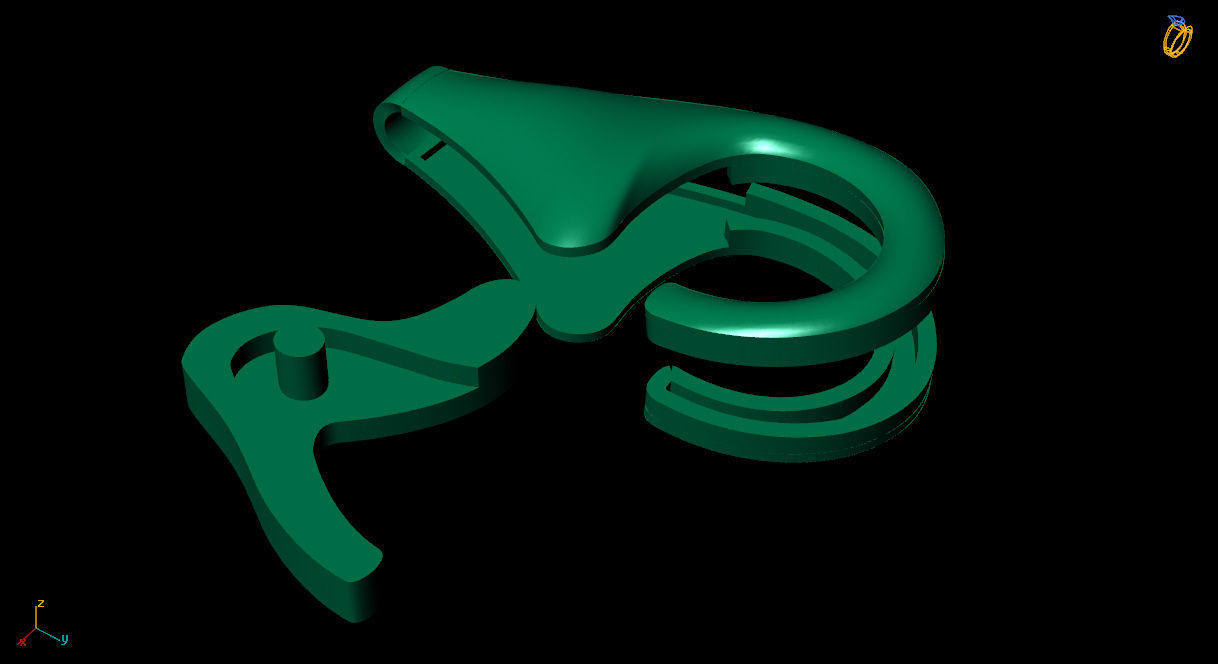 Exquisite Cain Lock Intricately Crafted 3D Jewelry Design 3D print model_1