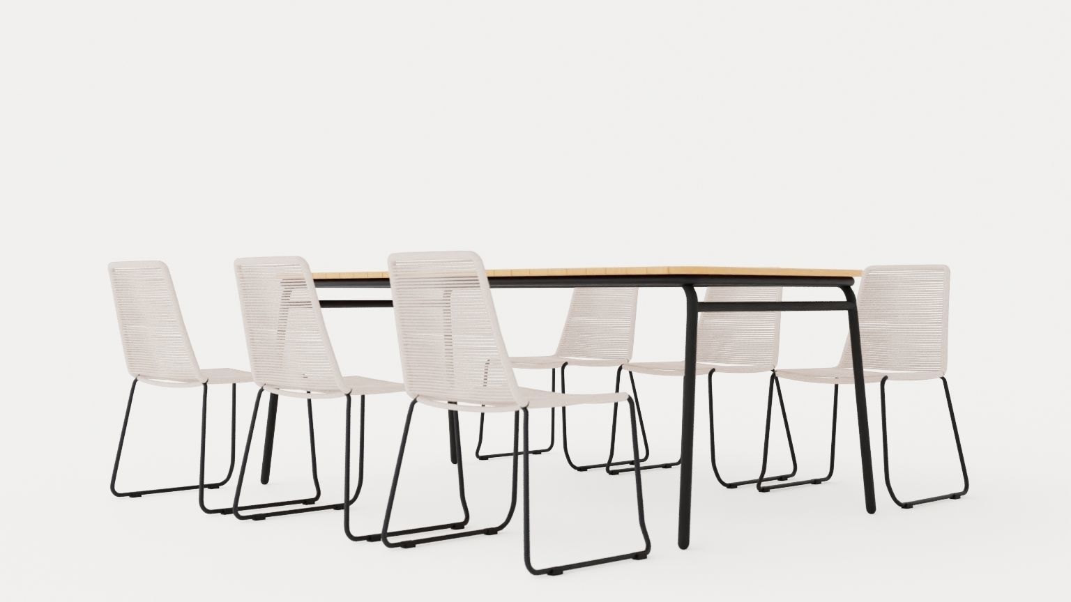 Bjorko and Hono dining set Low-poly 3D model_3