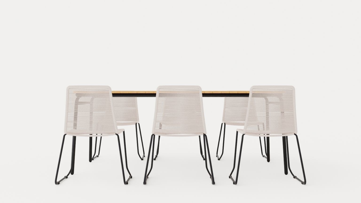 Bjorko and Hono dining set Low-poly 3D model_2