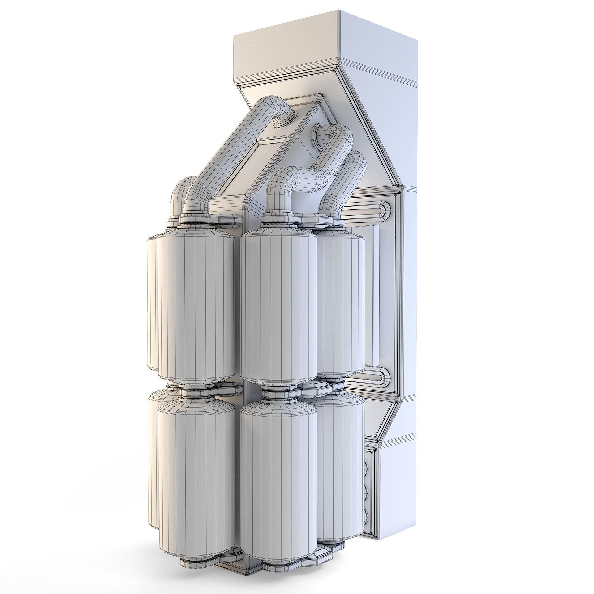 Space Station Wall 6 3D model_4