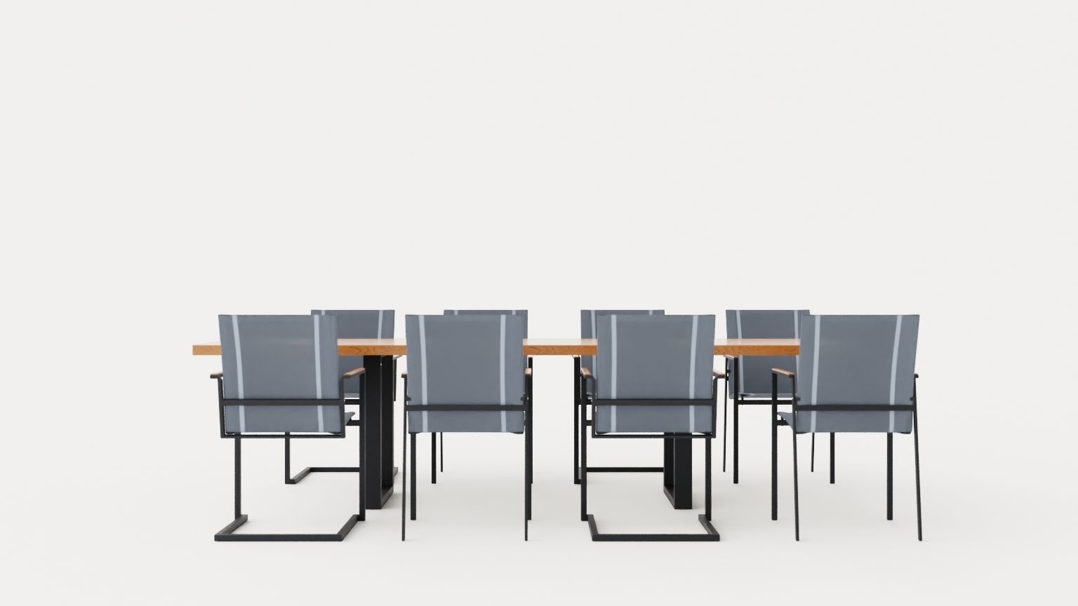 Gaunt dining set Low-poly 3D model_4