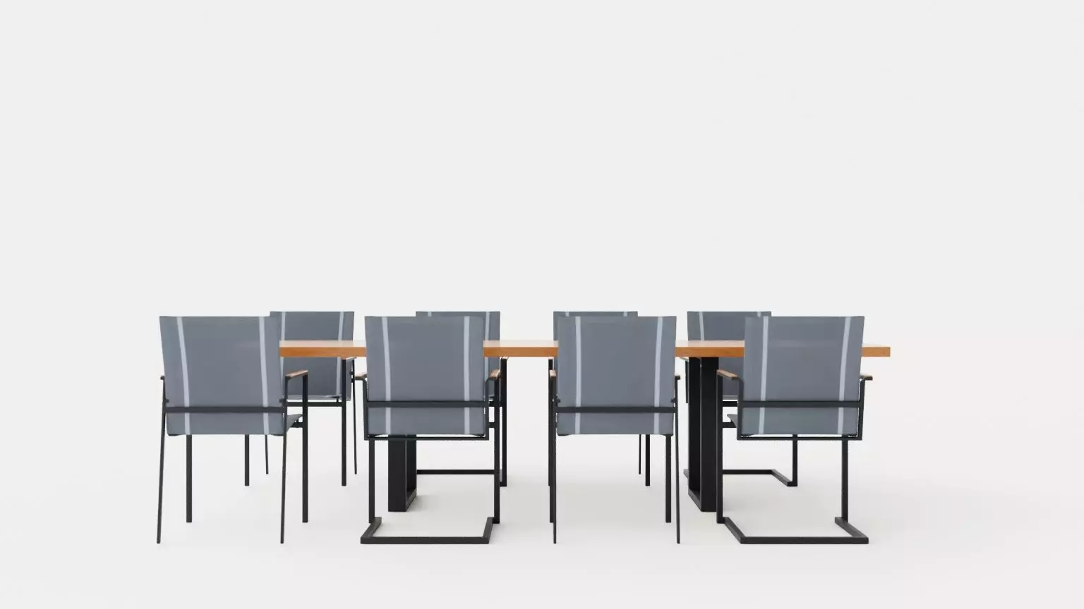 Gaunt dining set Low-poly 3D model_0