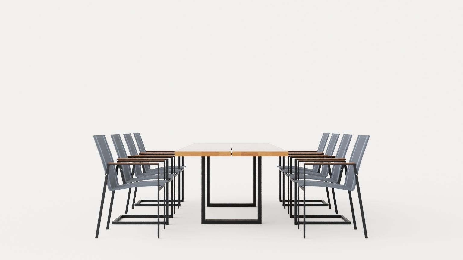 Gaunt dining set Low-poly 3D model_2