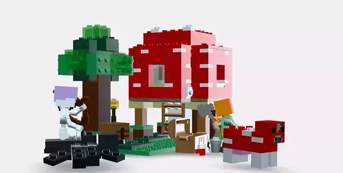 LEGO Minecraft The Button House 21179 3D model