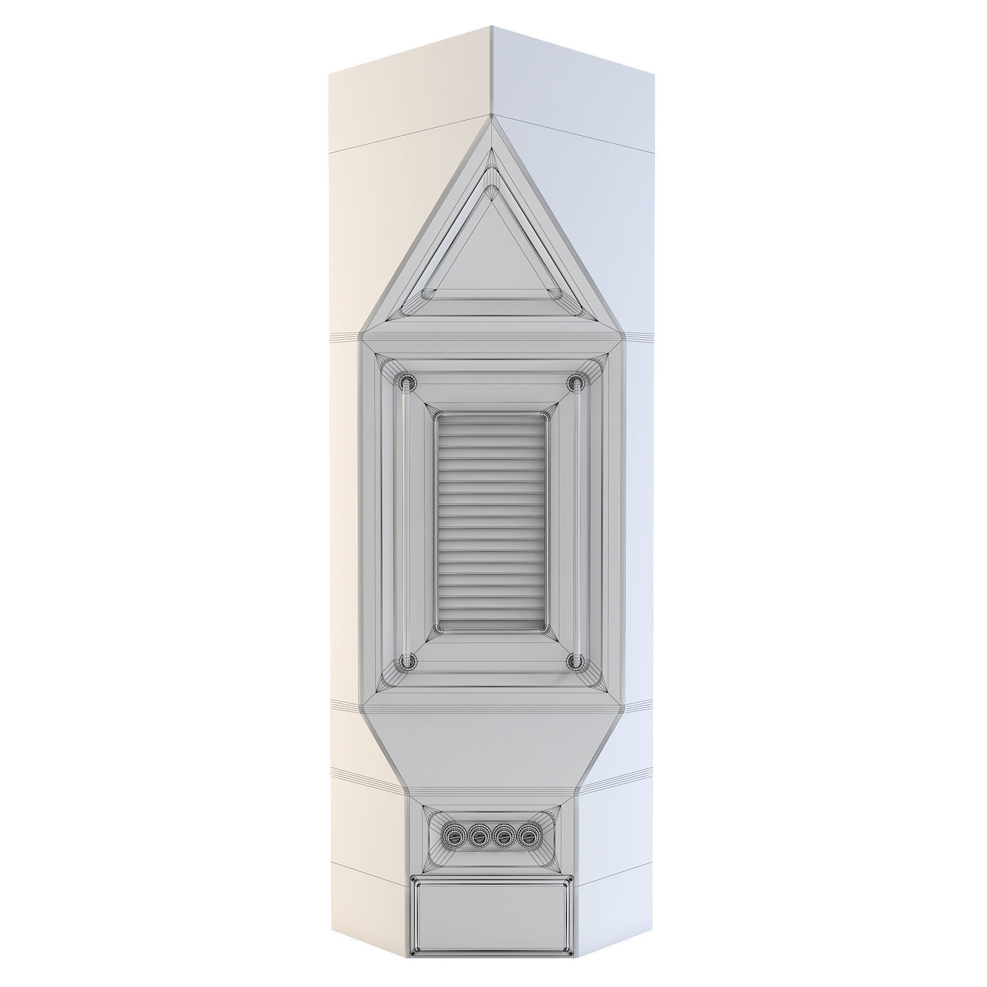 Space Station Wall - Corner Inside 3D model_1