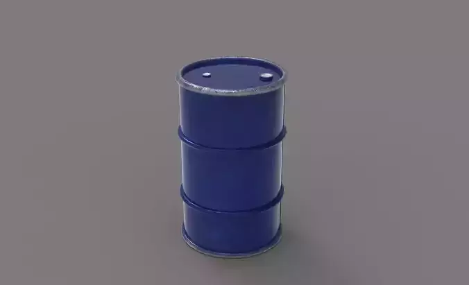 Drum oil old iron 3d model  Low-poly 3D model