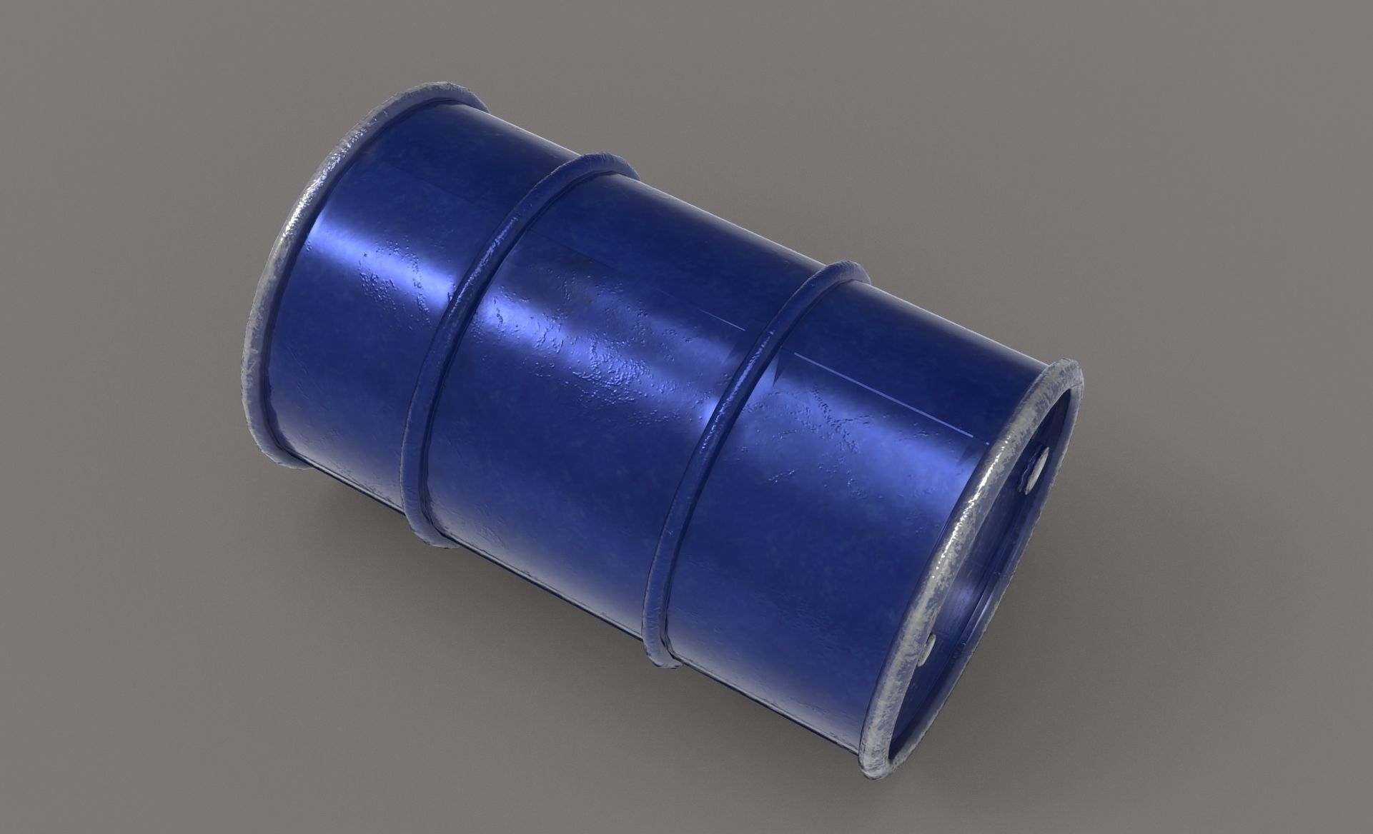 Drum oil old iron 3d model  Low-poly 3D model_5