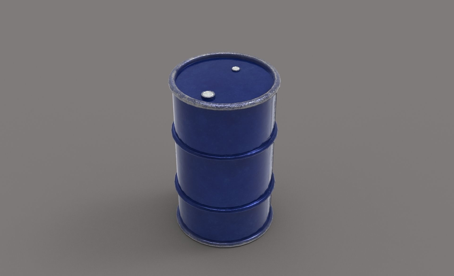 Drum oil old iron 3d model  Low-poly 3D model_2
