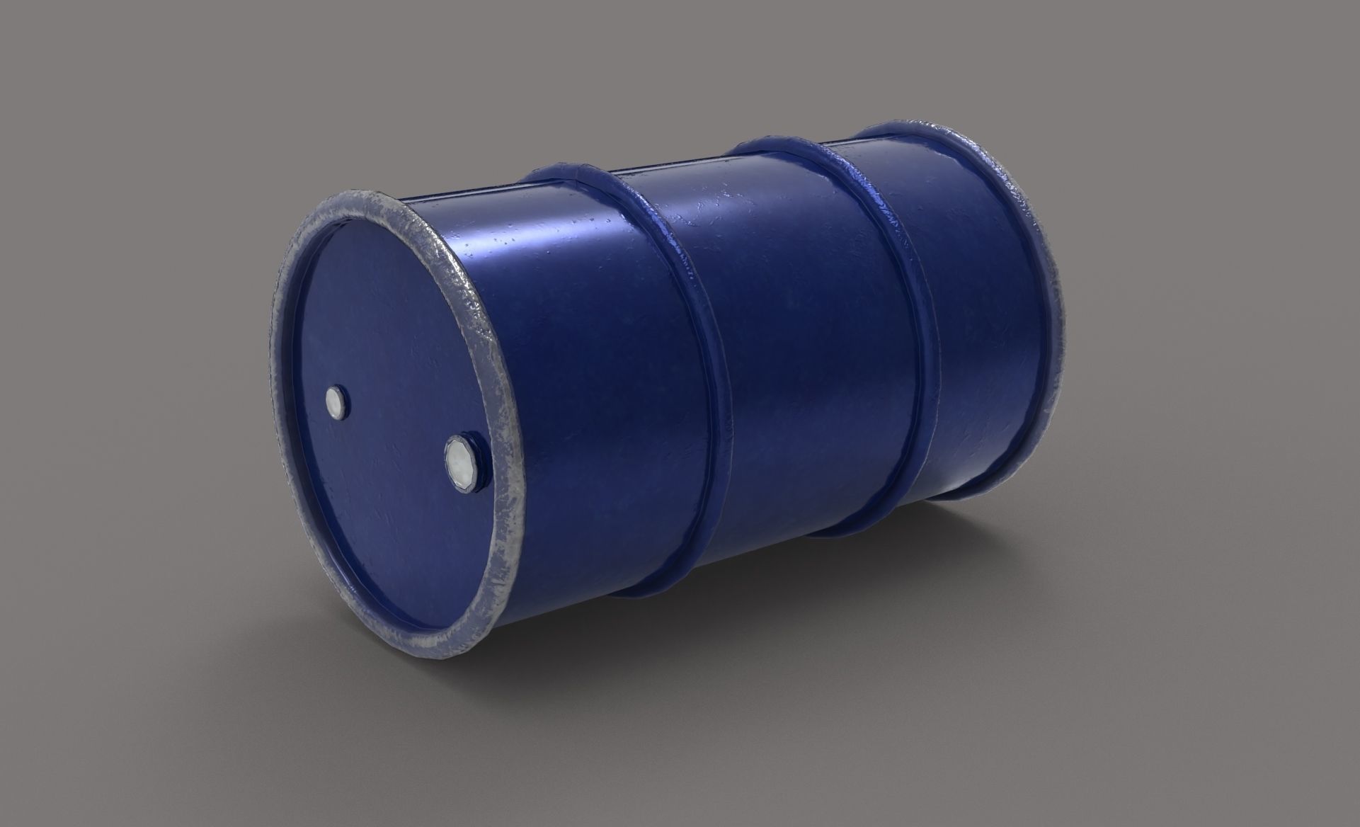 Drum oil old iron 3d model  Low-poly 3D model_4