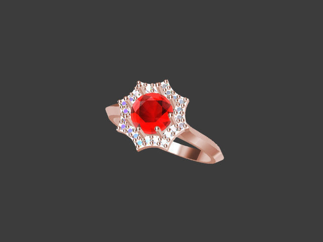 Star solitaire 3D print model_3