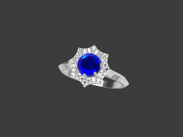 Star solitaire 3D print model_2