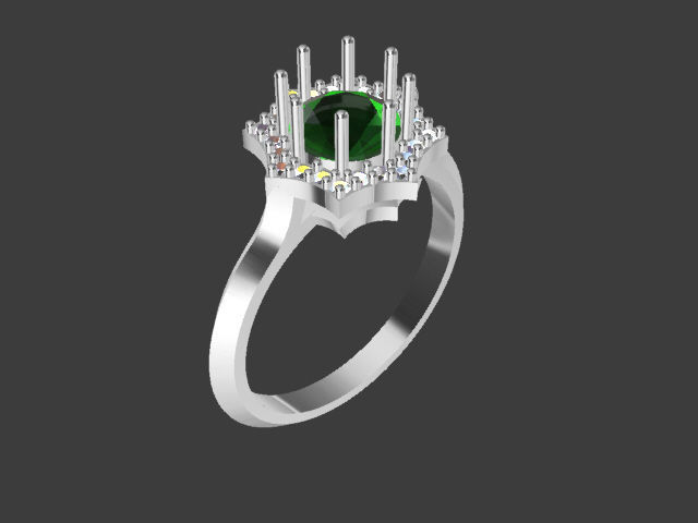 Star solitaire 3D print model_4