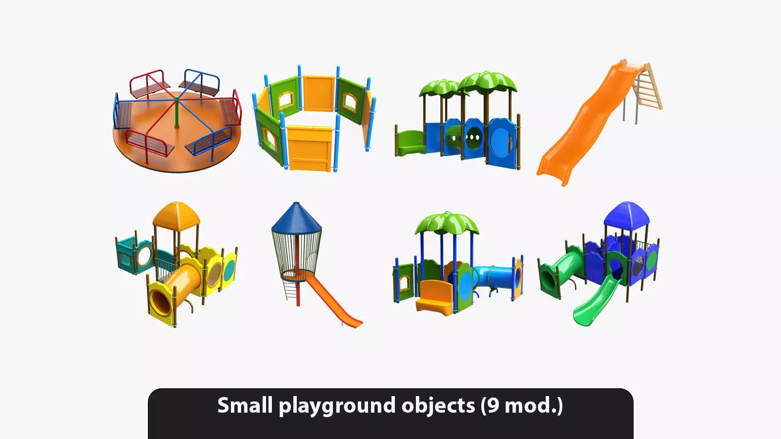 Small playground objects 3D model_0