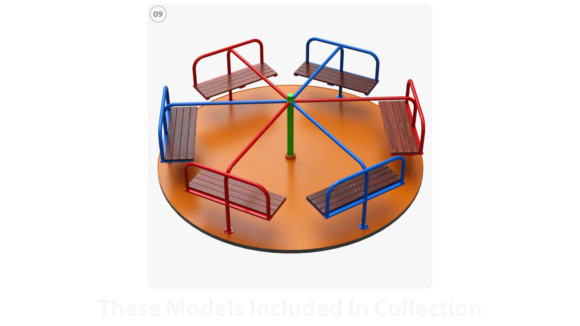 Small playground objects 3D model_2
