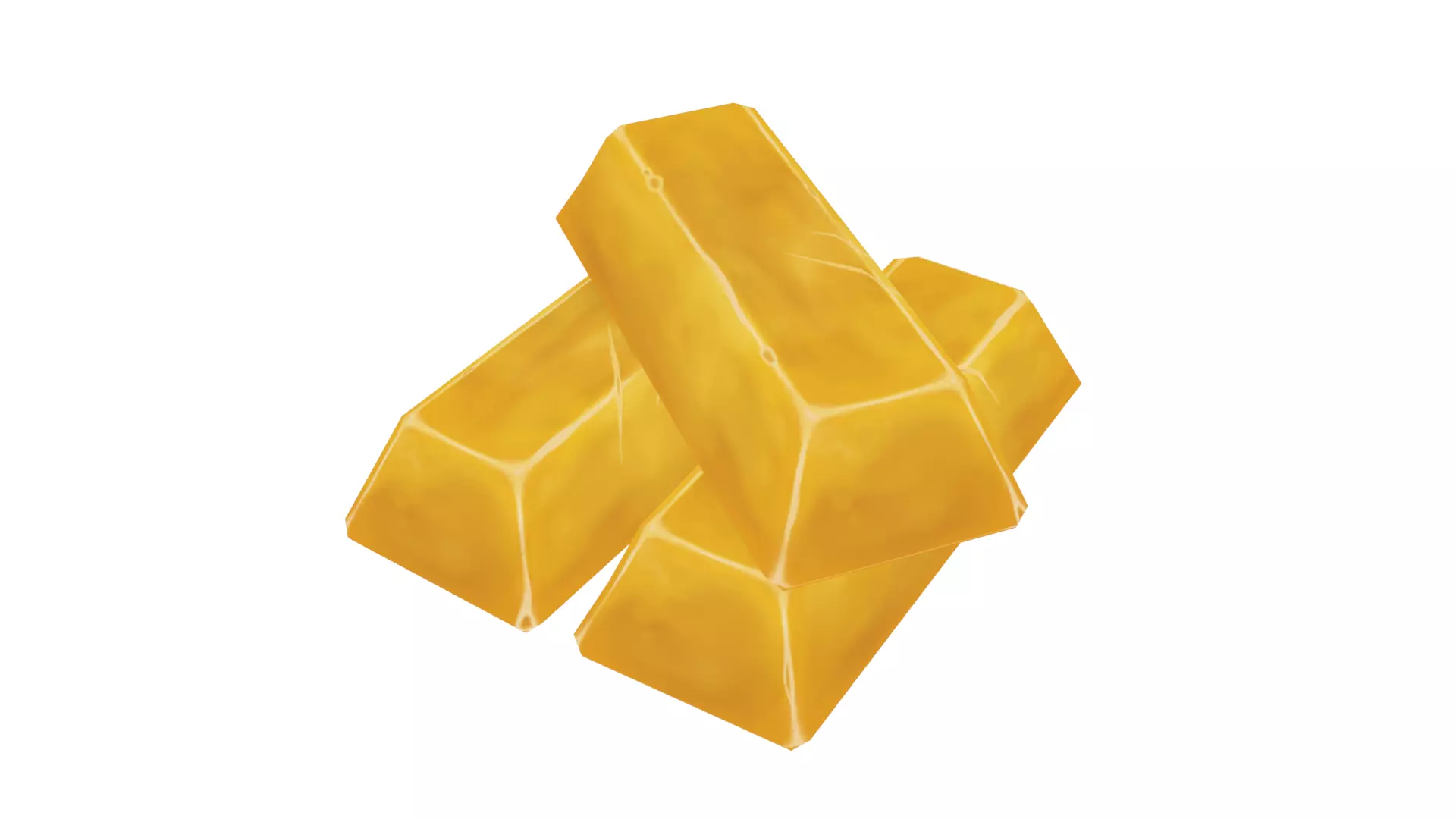 Gold Bar - Hand Painted Free 3D model