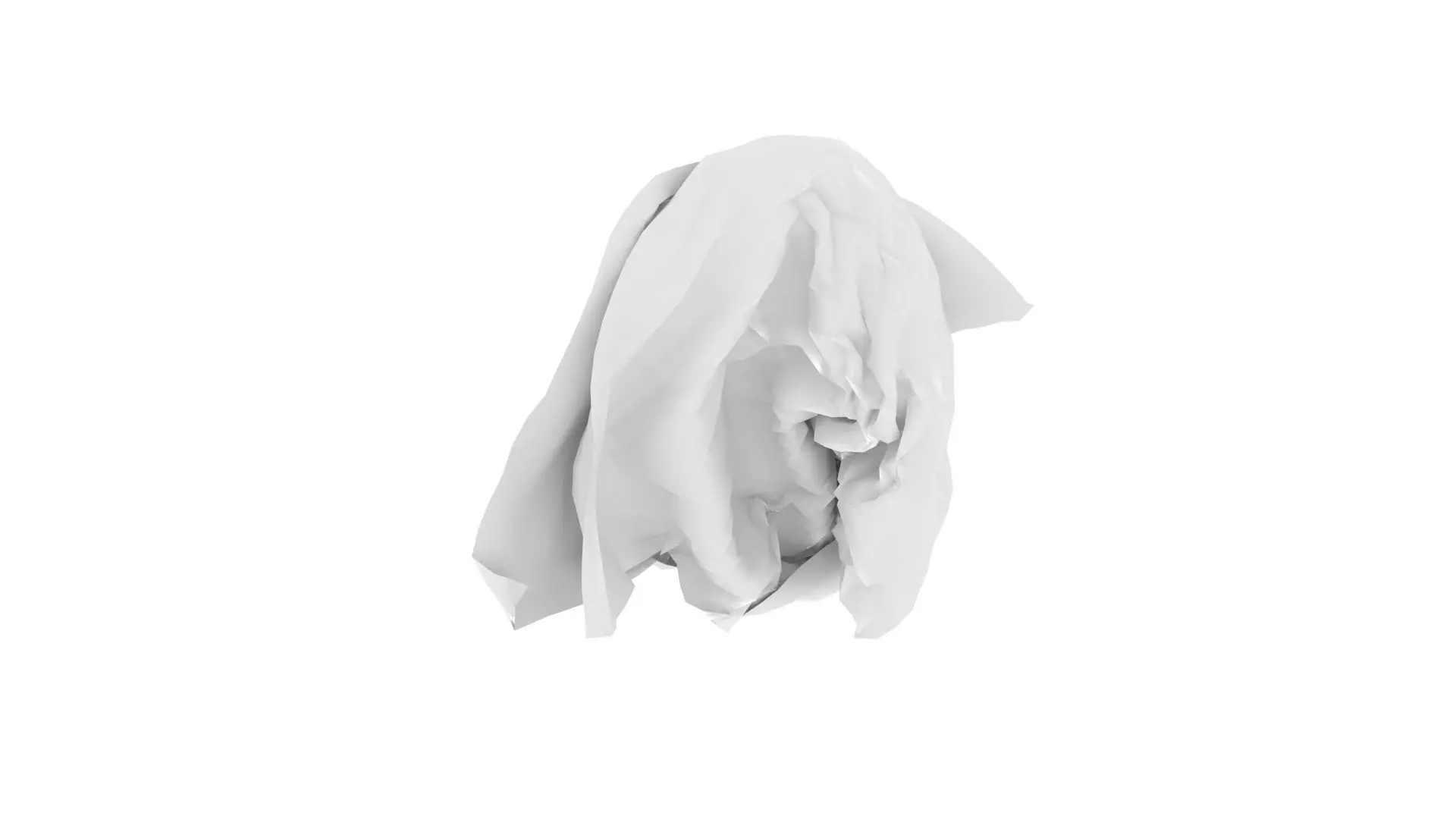 Paper With Crumpling Animation 3D model_0