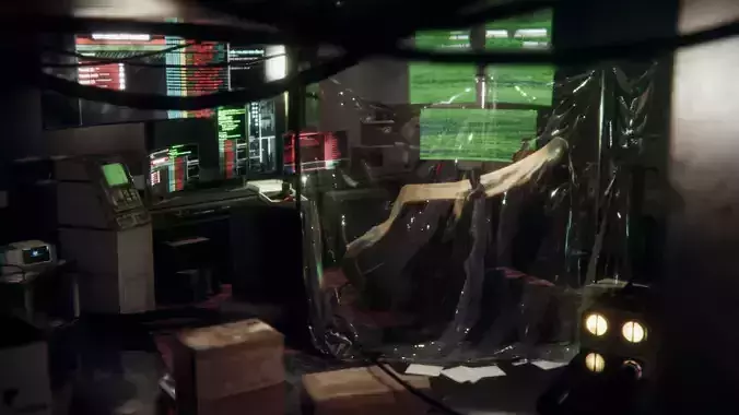 CyberPunk Laboratory-Research Center Interior Kitbash