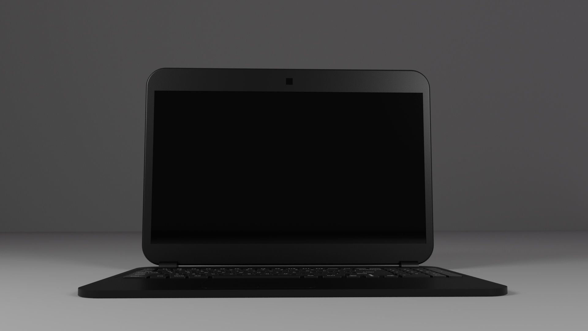 Laptop Low-poly 3D model_4