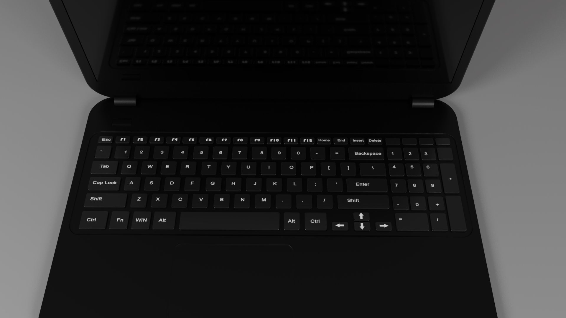 Laptop Low-poly 3D model_5