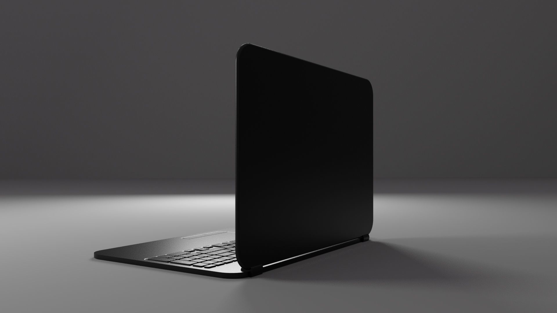 Laptop Low-poly 3D model_3