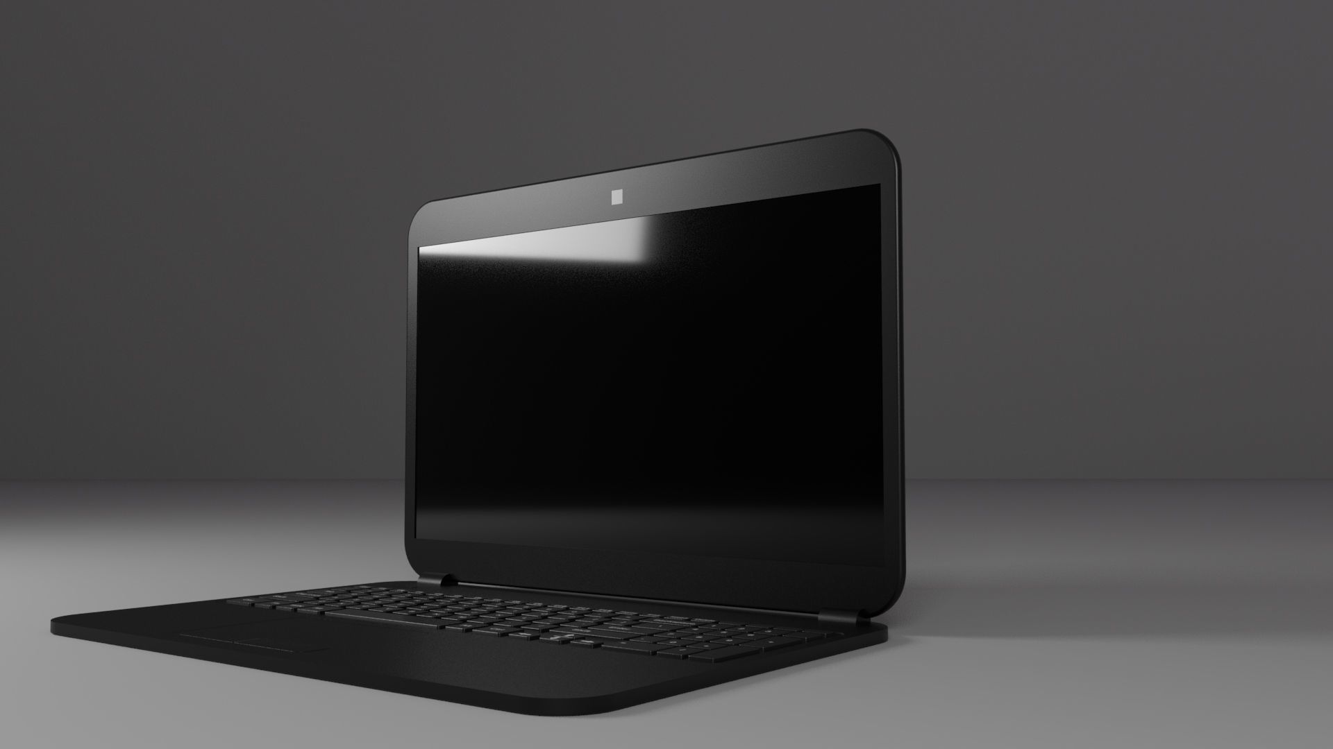 Laptop Low-poly 3D model_2
