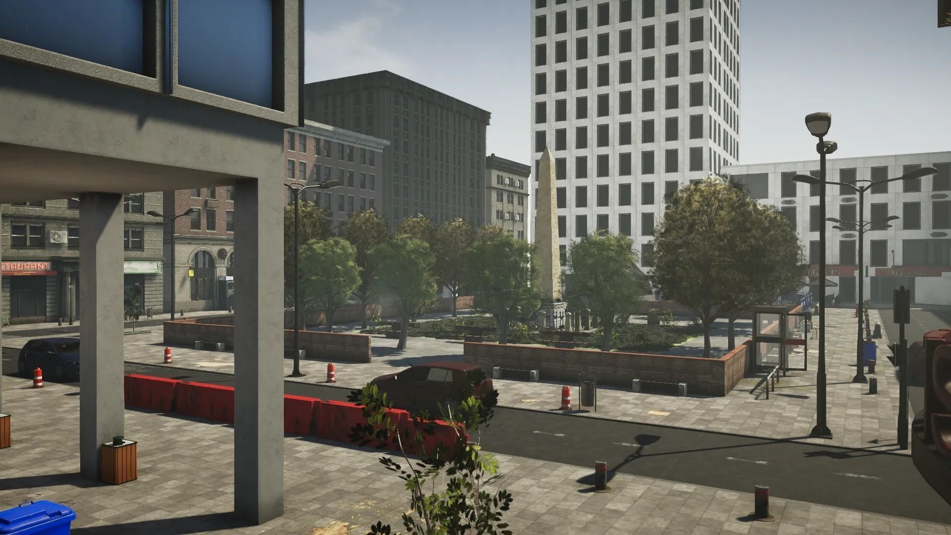 Modern City Downtown with Interiors Megapack Low-poly 3D model_19