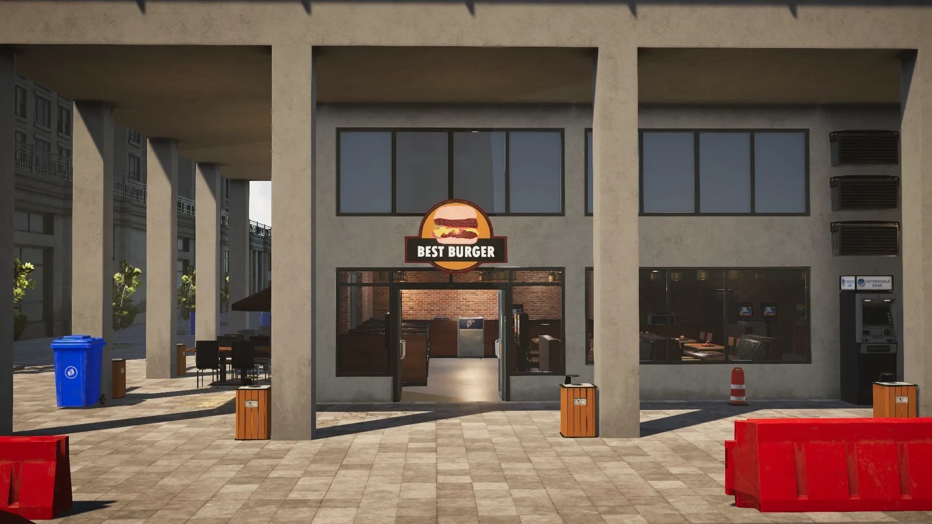 Modern City Downtown with Interiors Megapack Low-poly 3D model_3