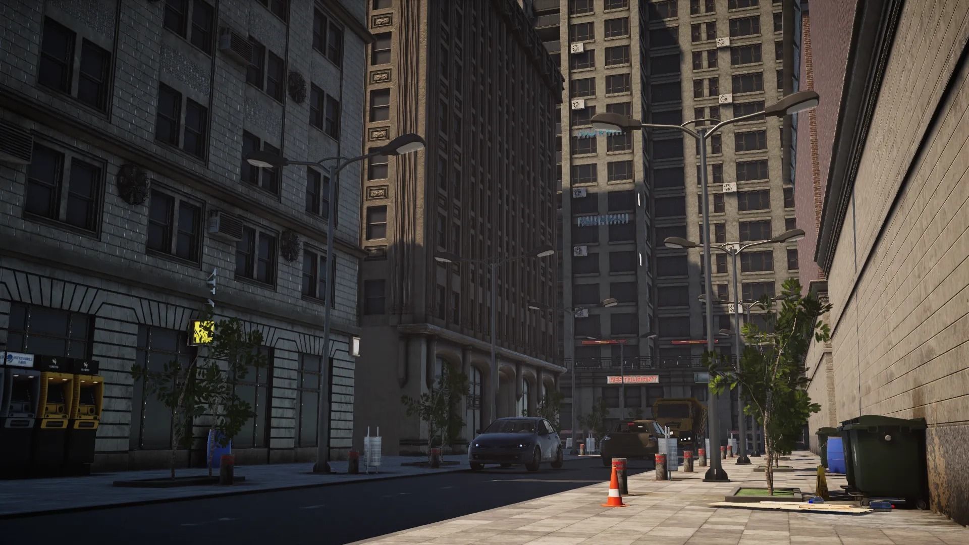 Modern City Downtown with Interiors Megapack Low-poly 3D model_23