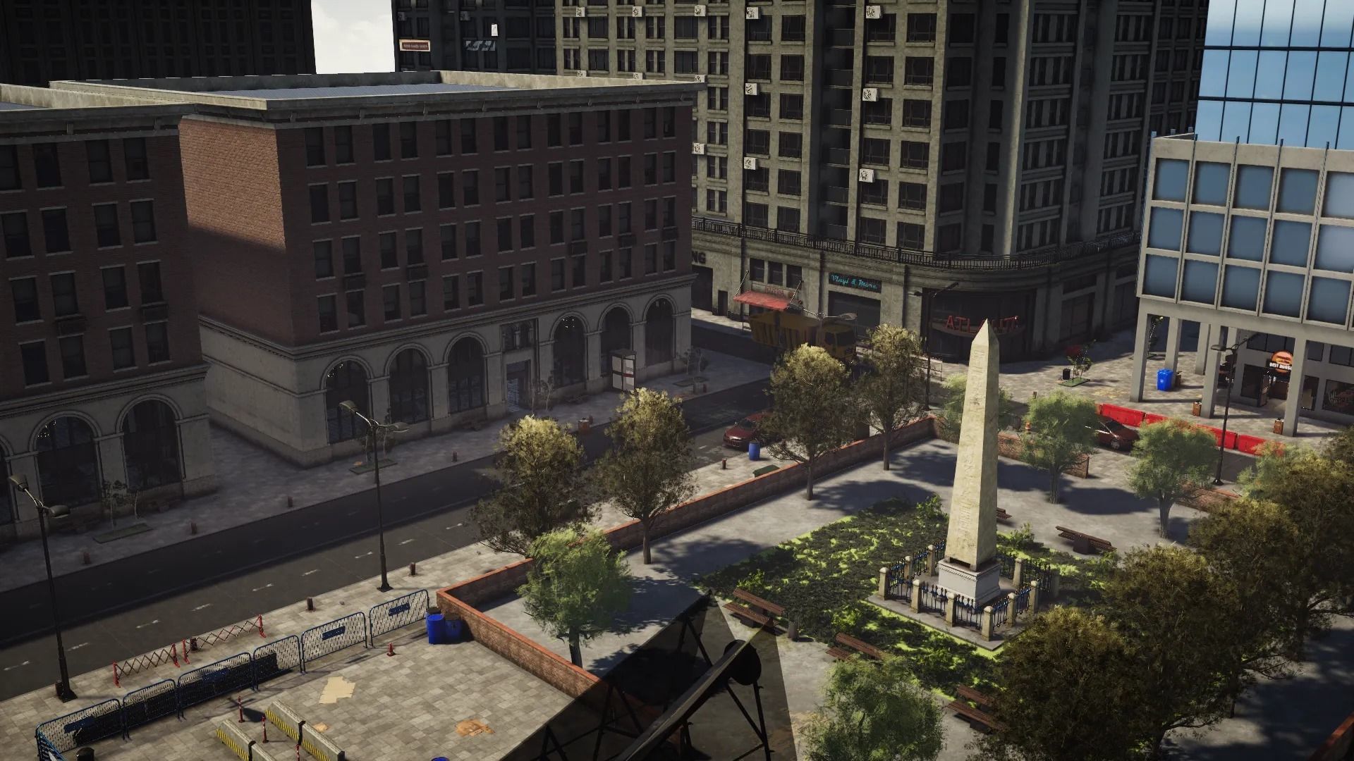 Modern City Downtown with Interiors Megapack Low-poly 3D model_21