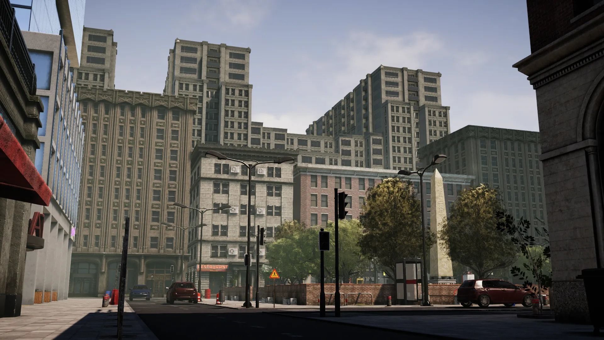 Modern City Downtown with Interiors Megapack Low-poly 3D model_17