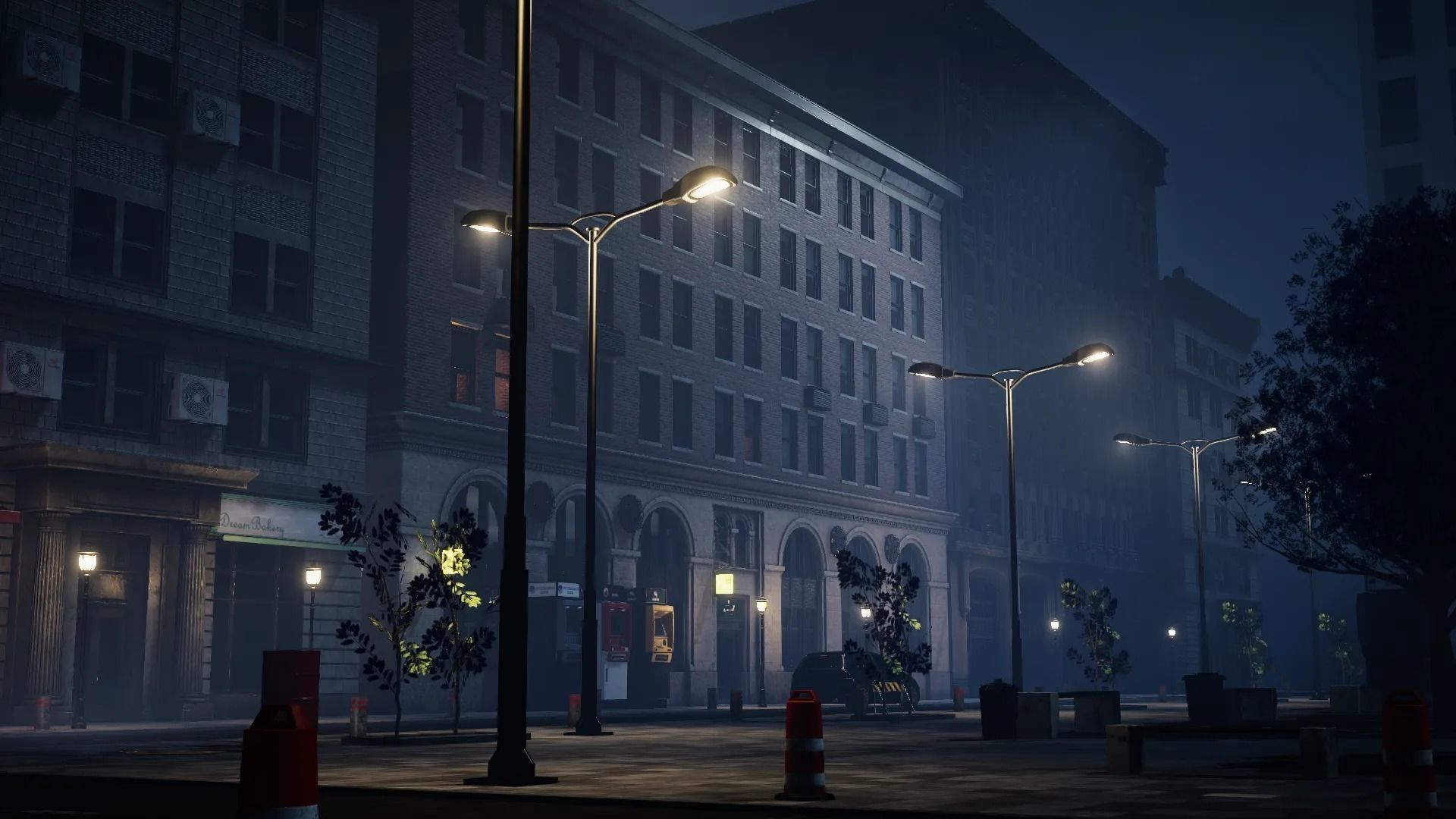 Modern City Downtown with Interiors Megapack Low-poly 3D model_11