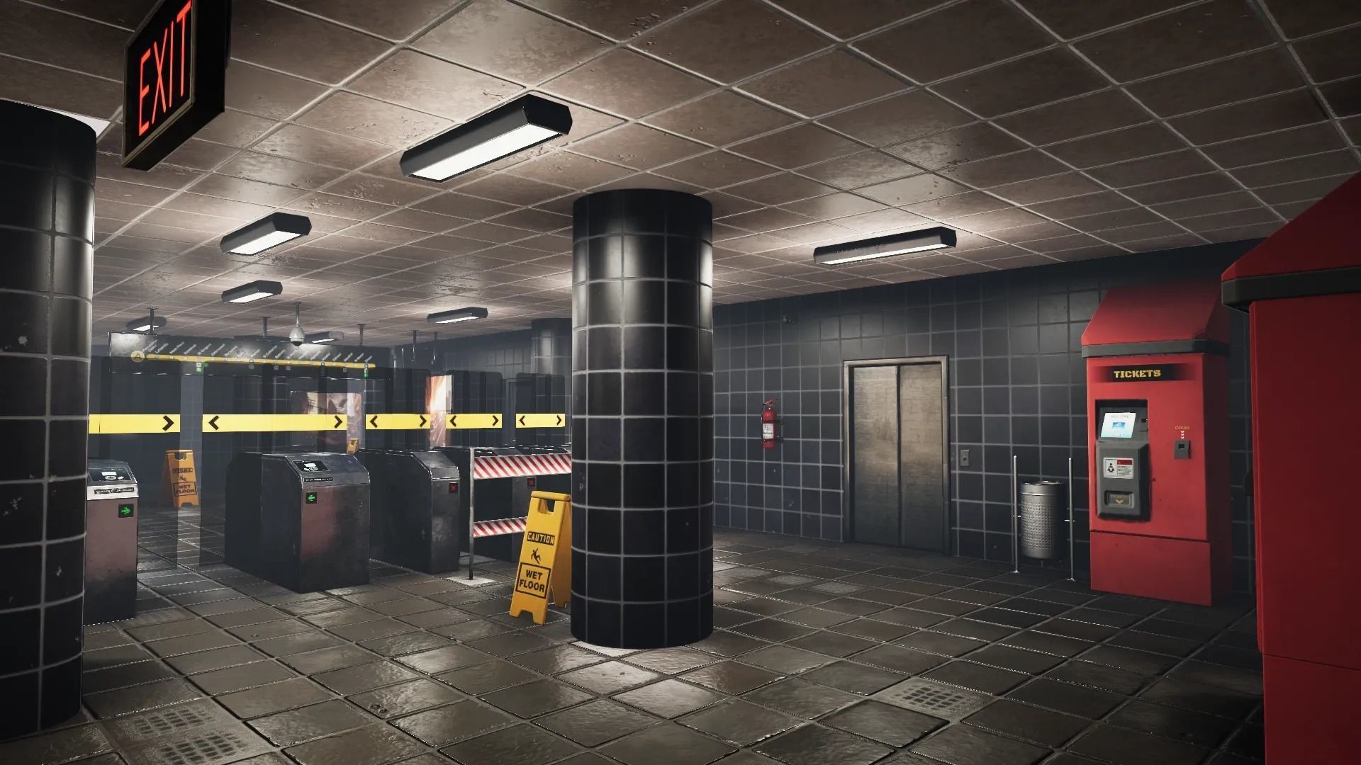 Modern City Downtown with Interiors Megapack Low-poly 3D model_7