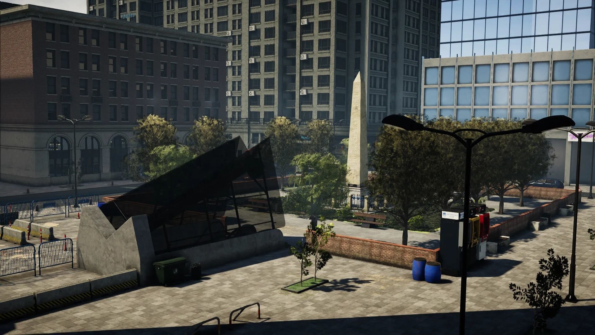 Modern City Downtown with Interiors Megapack Low-poly 3D model_18