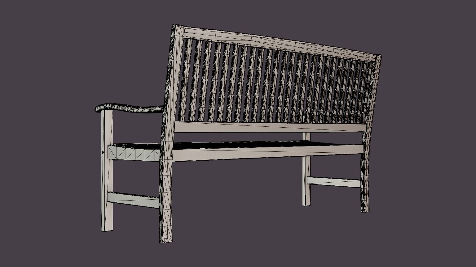 Boston 3-seater sofa Low-poly 3D model_6