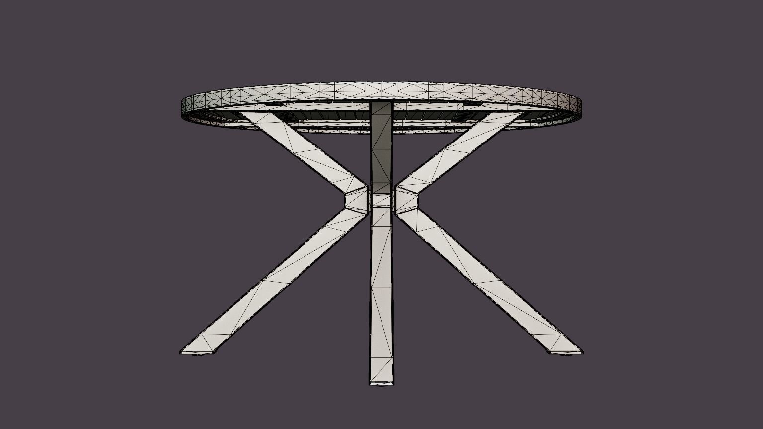 Long Island dining table Low-poly 3D model_6