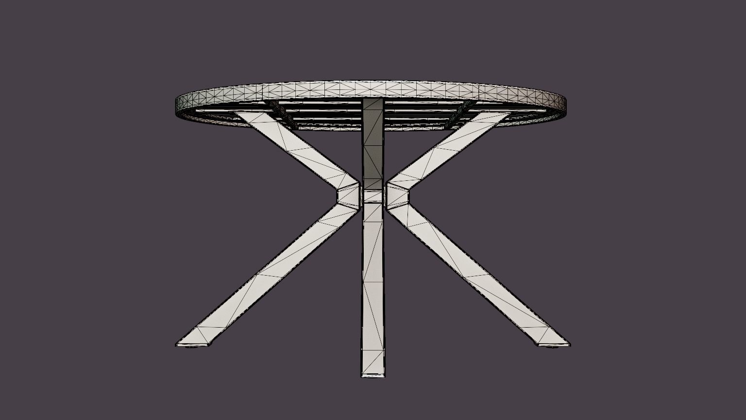 Long Island dining table Low-poly 3D model_4