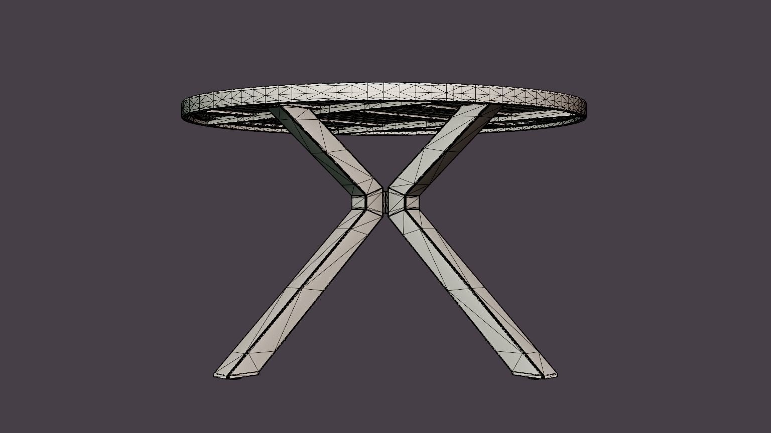 Long Island dining table Low-poly 3D model_5